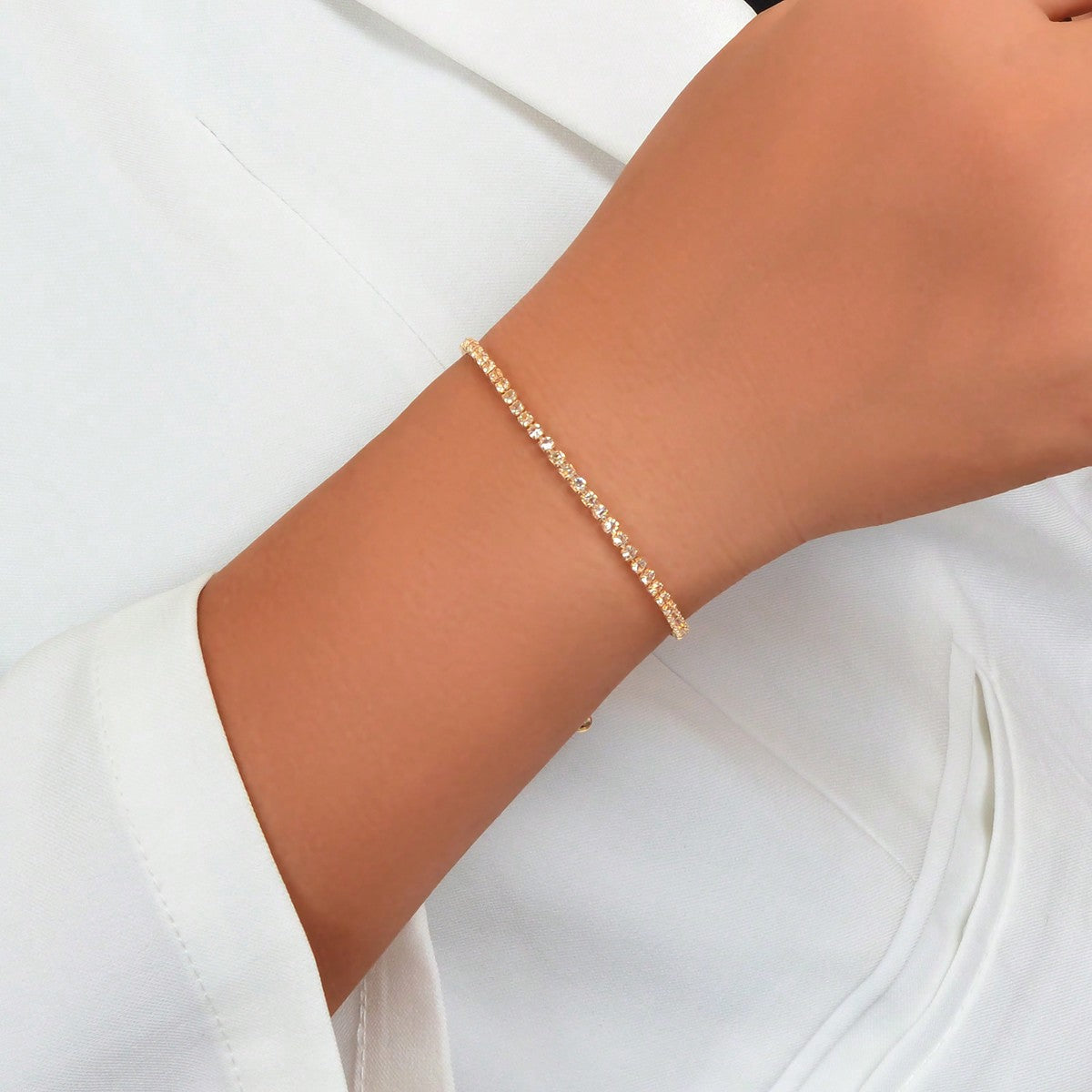 Adjustable Slider Bracelet with Diamonds Sparkle Shine Jewelry-4