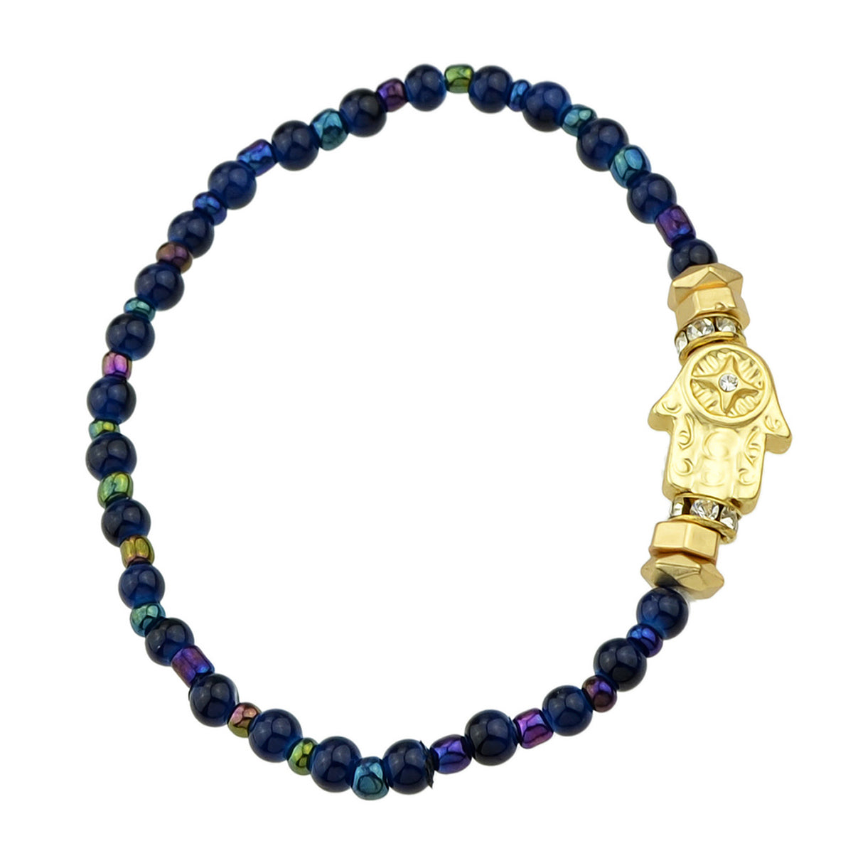 Bohemian Jewellery Handmade Beads Elastic Bangle Hand Charm Bracelet for Holiday-3