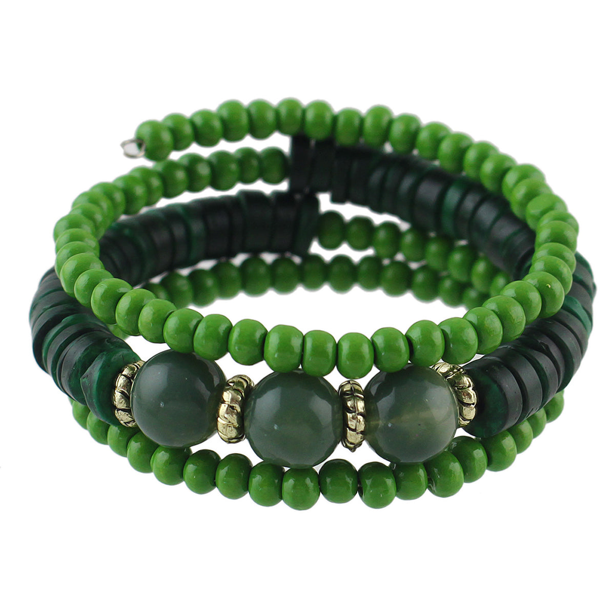 Ethnic Jewelry Handmade Colorful Bead Multi-layer Chain Bohemian Bangle Bracelet-4