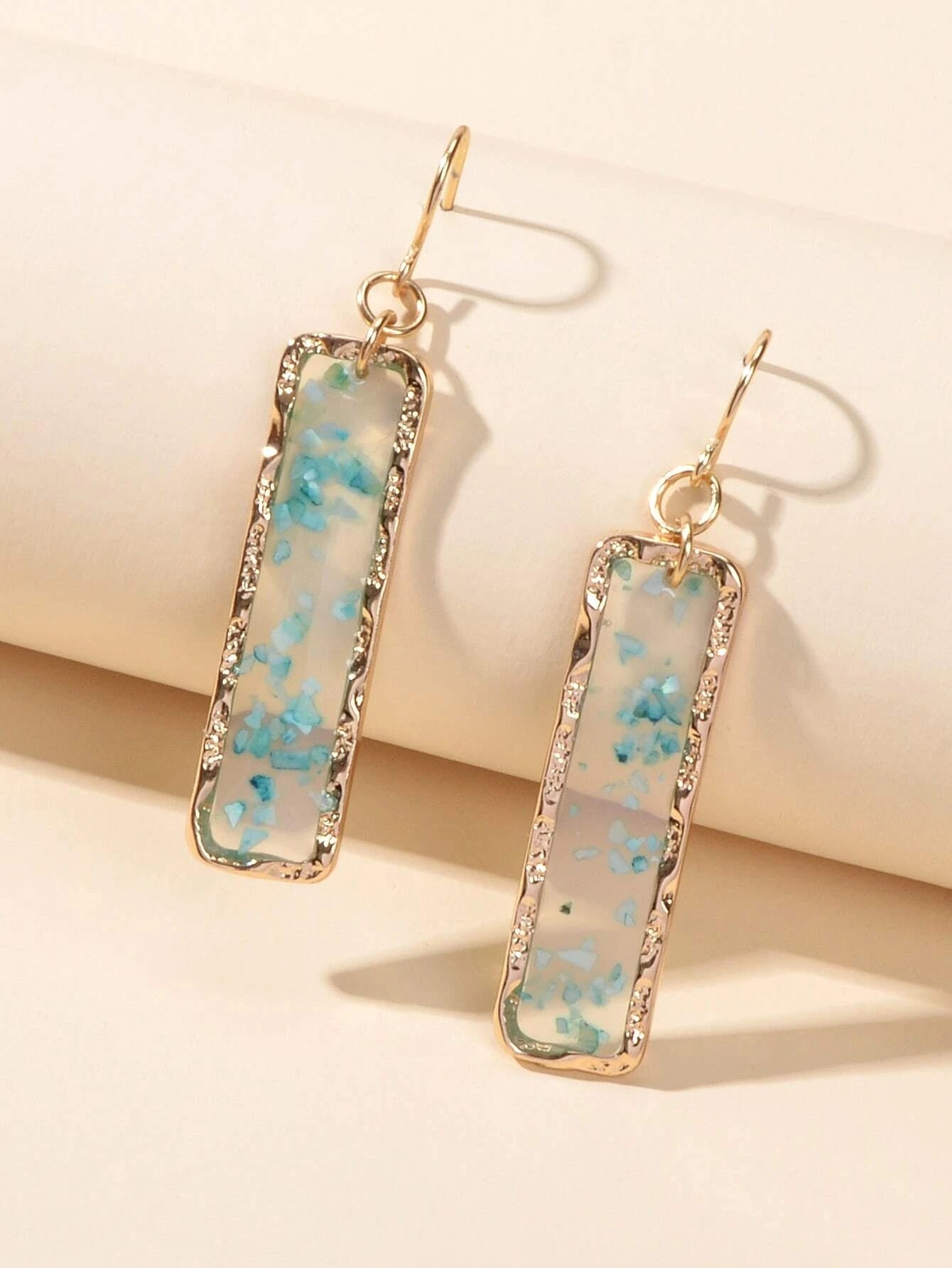 Feelontop Transparent Geometric Square Drop Dangle Earrings Stunning Jewellery-5
