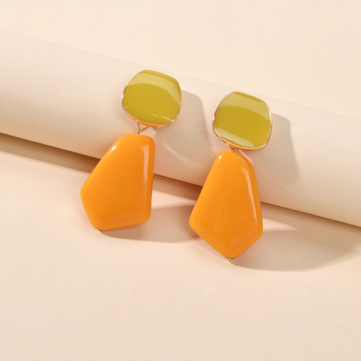 Y2k Style Trendy Candy Color Geometric Dangle Party Pierced Earrings Party Gift-5