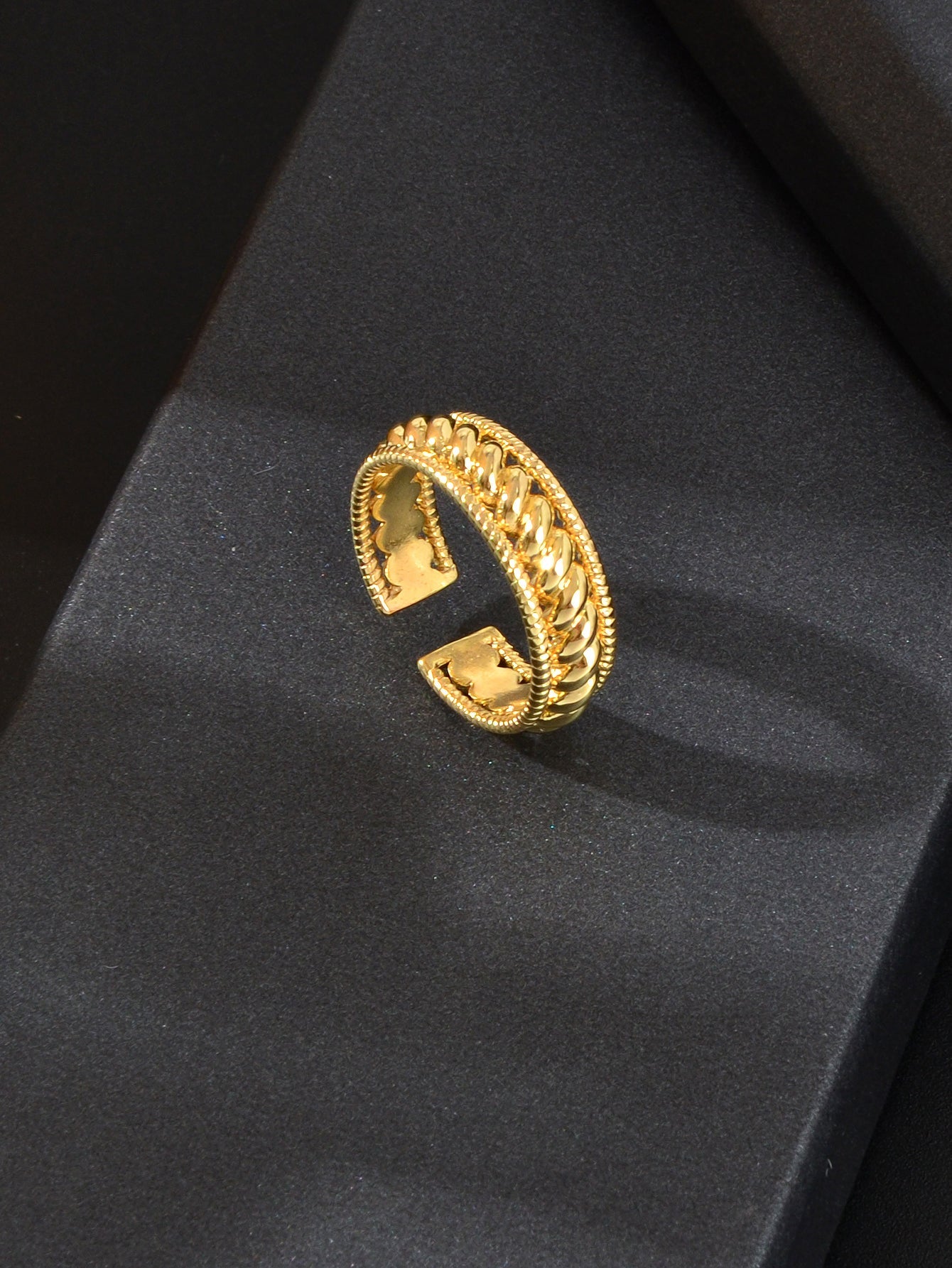 Bold Statement: Unique Adjustable Wide Band Ring - Express Your Style-1