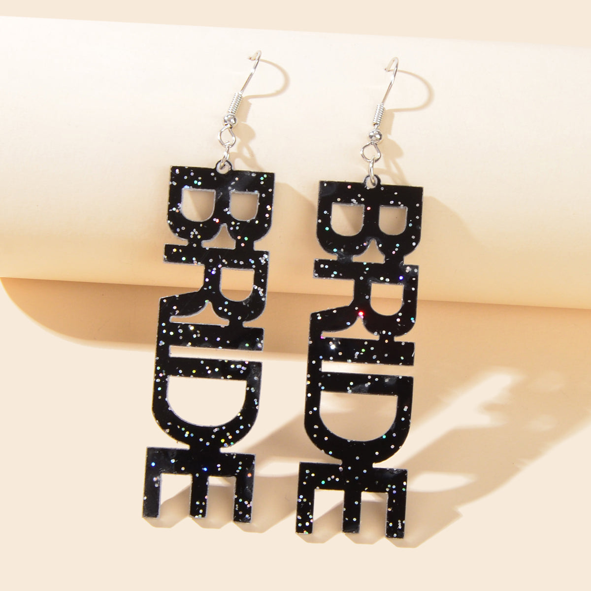 Wedding Bride Dangle Earrings Acrylic Handmade Fun Statement Jewelry Party Gift-6