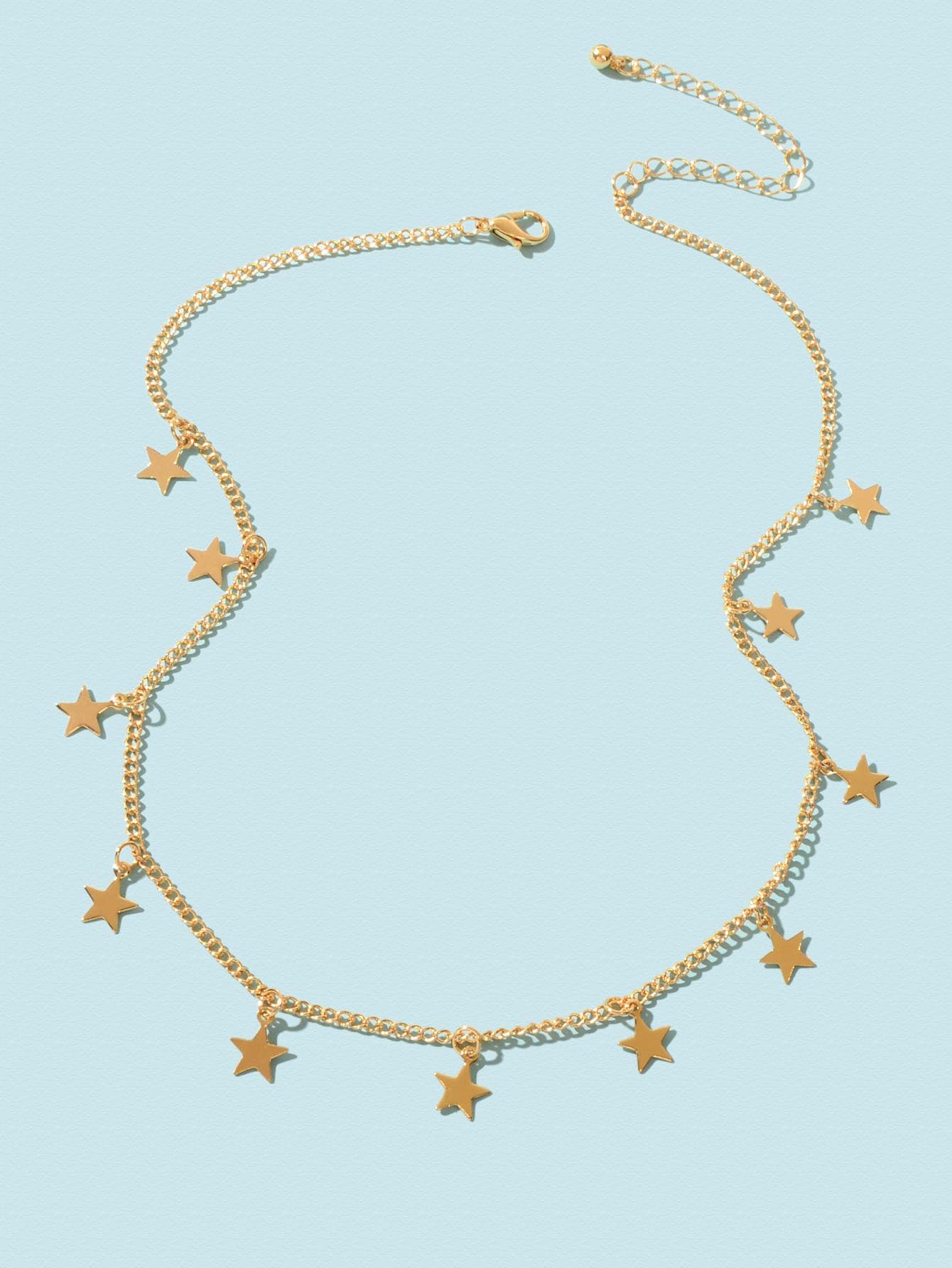 Shine Bright Necklace with Multiple Small Star Pendants Celestial Charm Jewelry-1