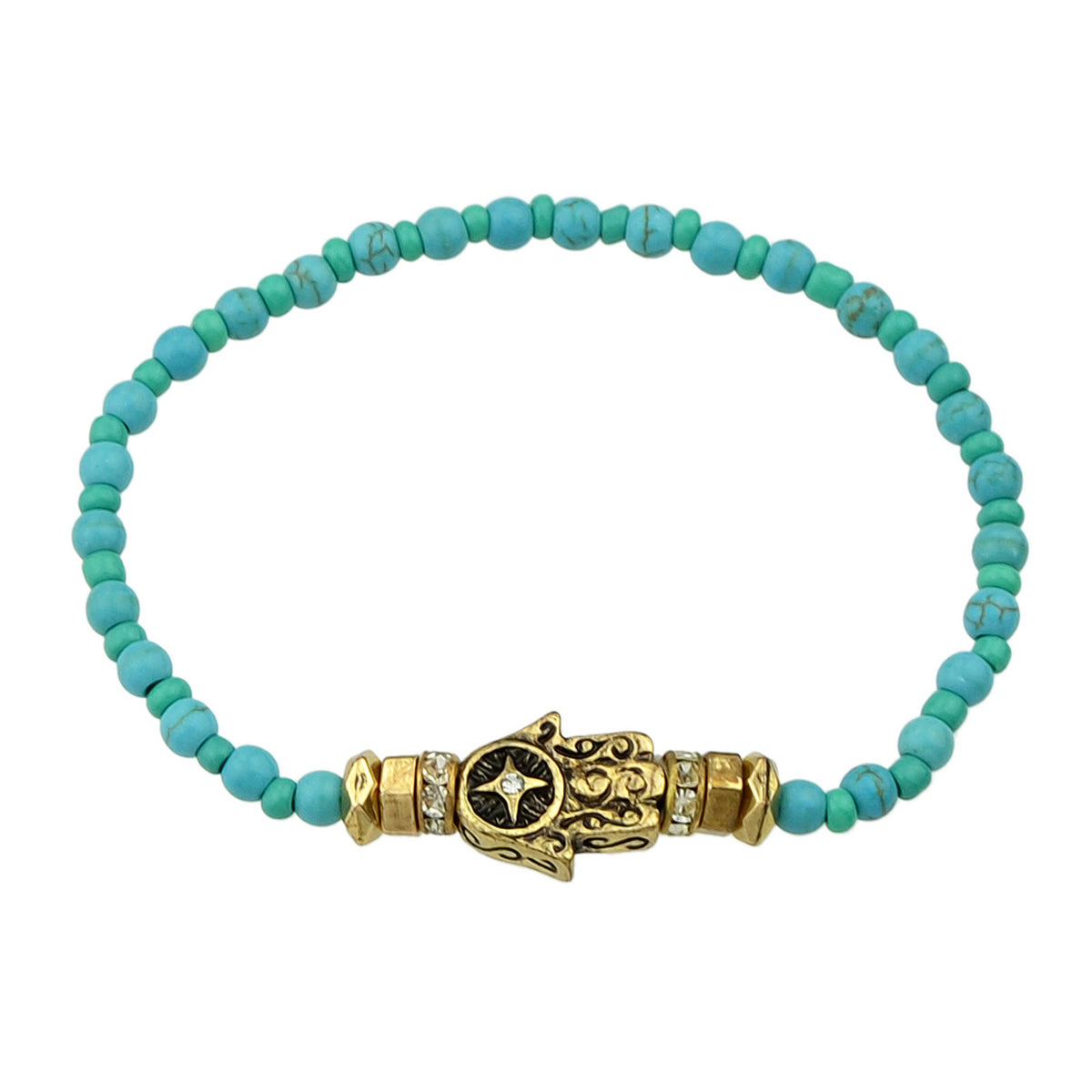 Bohemian Jewellery Handmade Beads Elastic Bangle Hand Charm Bracelet for Holiday-0