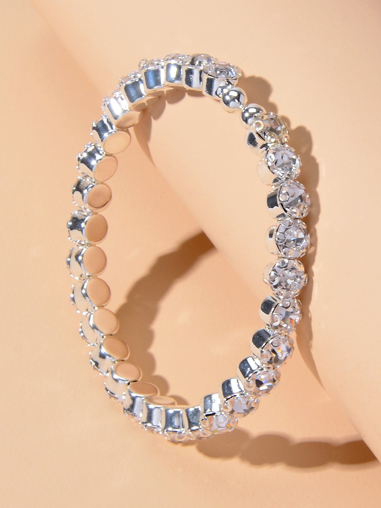 Textured Jewellery Faux Cubic Zirconia Classic Tennis Bracelet Nice Collection-4