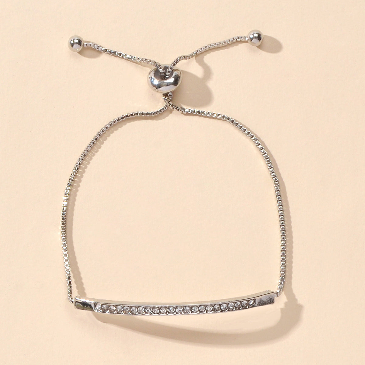 Ladies Jewellery Rhinestone Gold Silver Chain Strip Charm Adjustable Bracelet-0