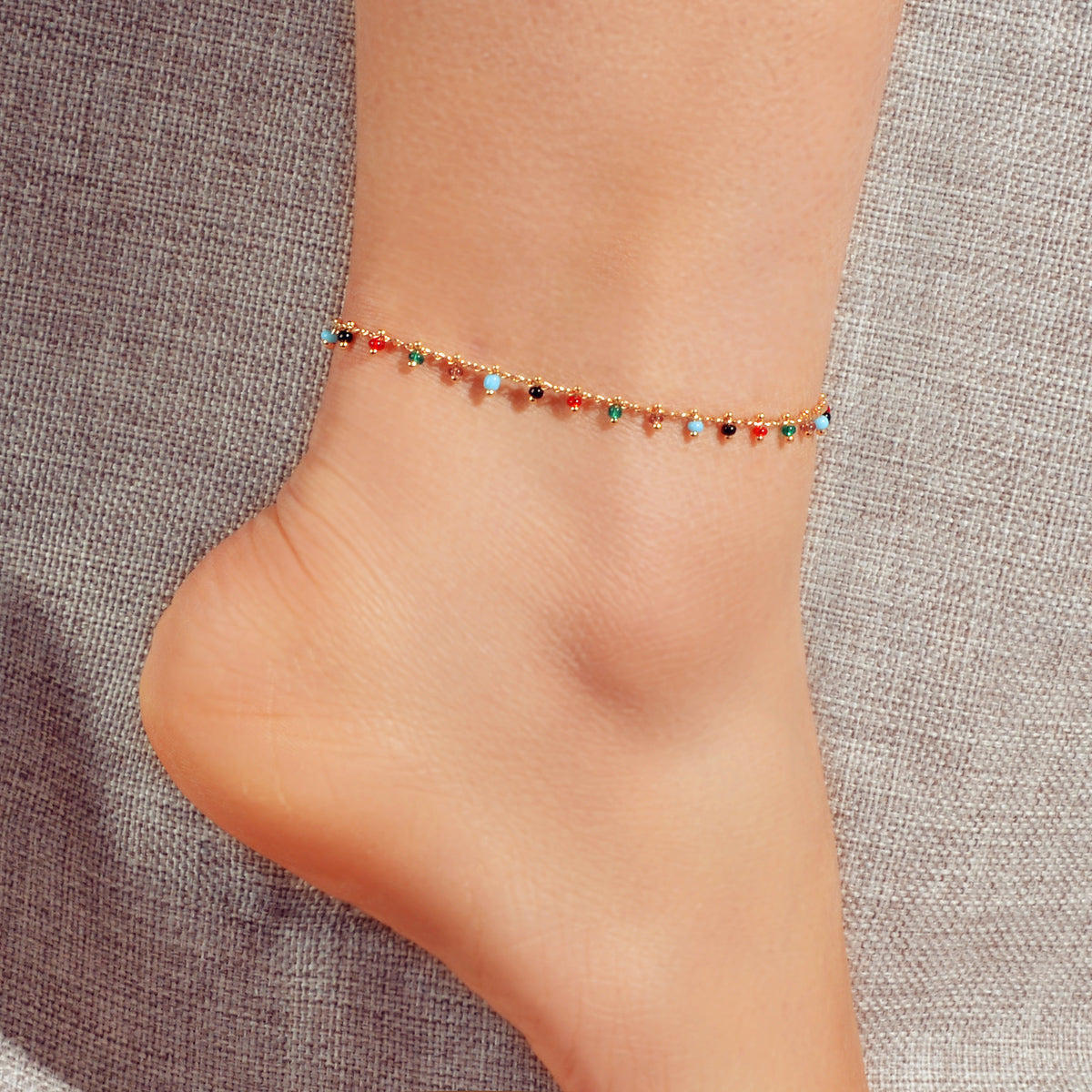 Bohemian Colorful Seed Beads Charm Gold Chain Necklace Women Holiday Jewellery-4
