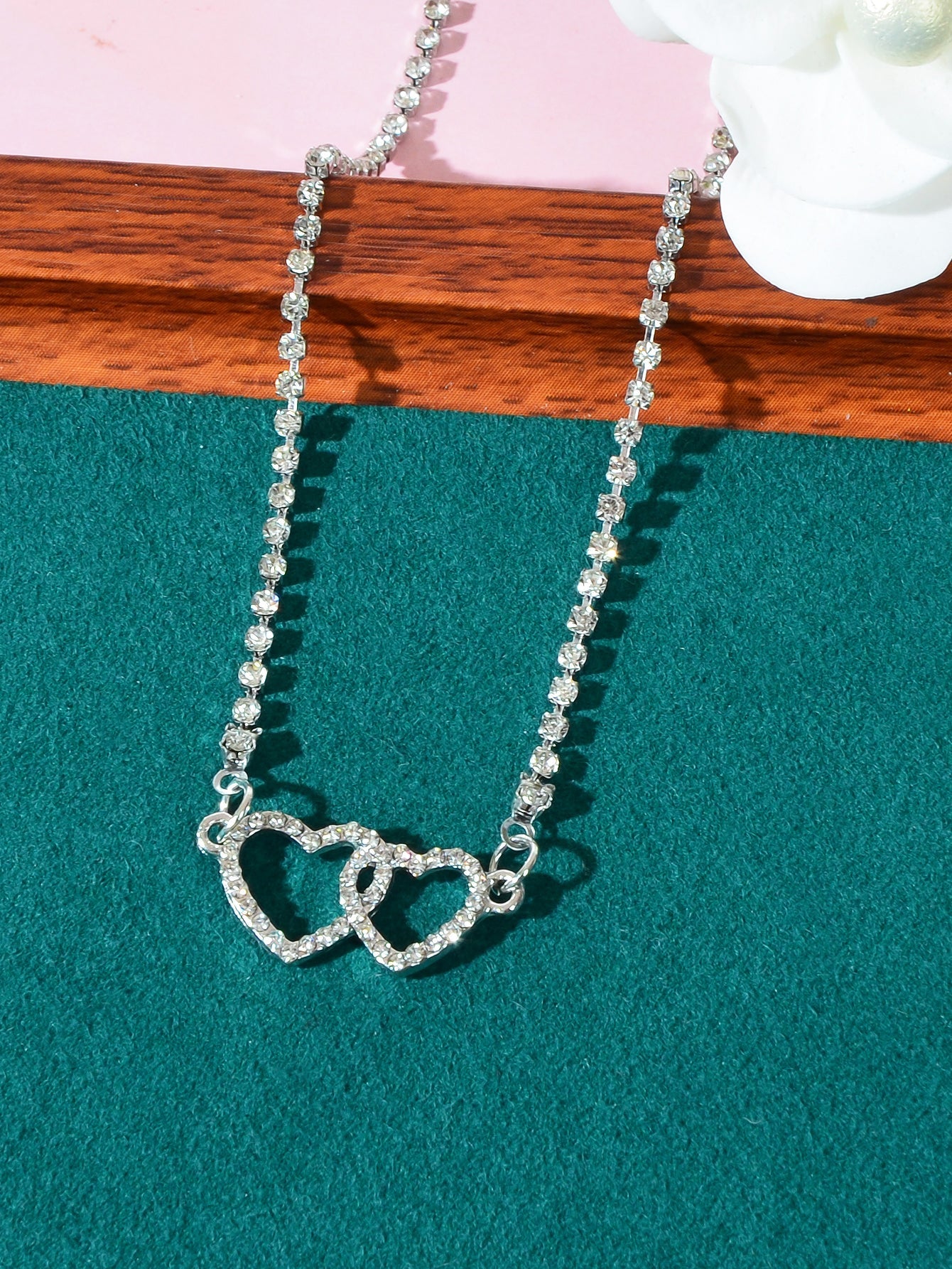 Heart-Shaped Pendant Multi-Charm Necklace Versatile Love Collection Jewellery-2