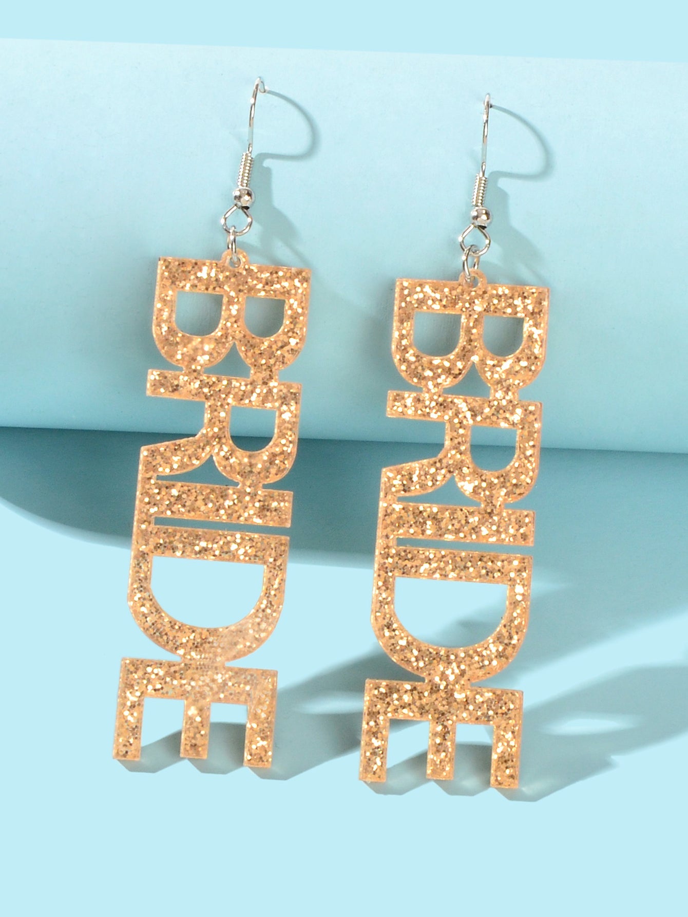Wedding Bride Dangle Earrings Acrylic Handmade Fun Statement Jewelry Party Gift-5