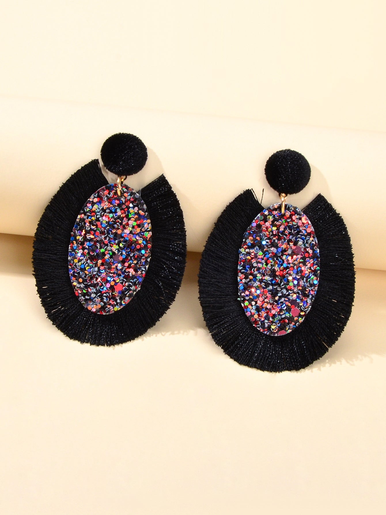 Boho Women Holiday Handmade Tassel Fringe Dangling Beach Drop Dangle Earrings-5