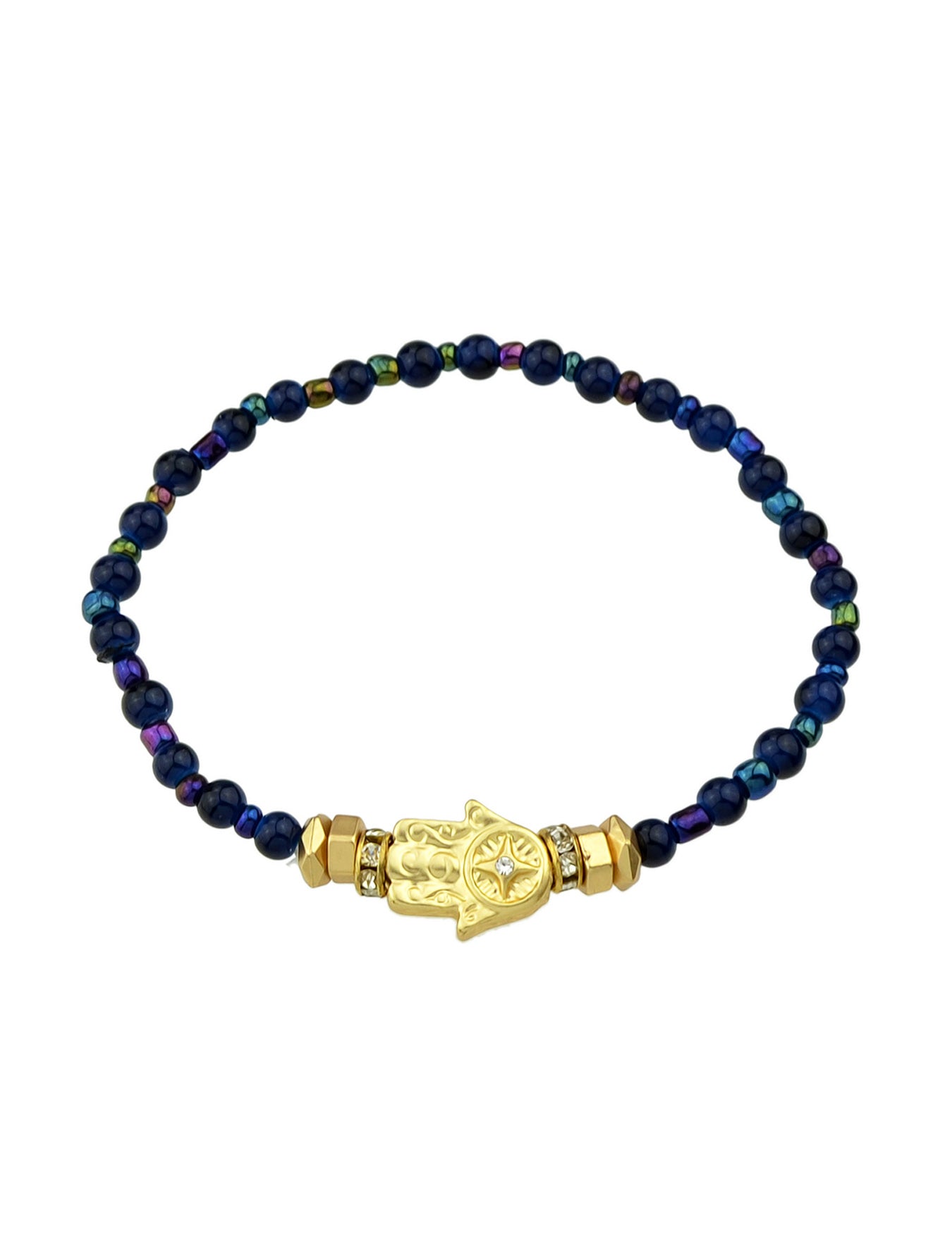 Bohemian Jewellery Handmade Beads Elastic Bangle Hand Charm Bracelet for Holiday-4