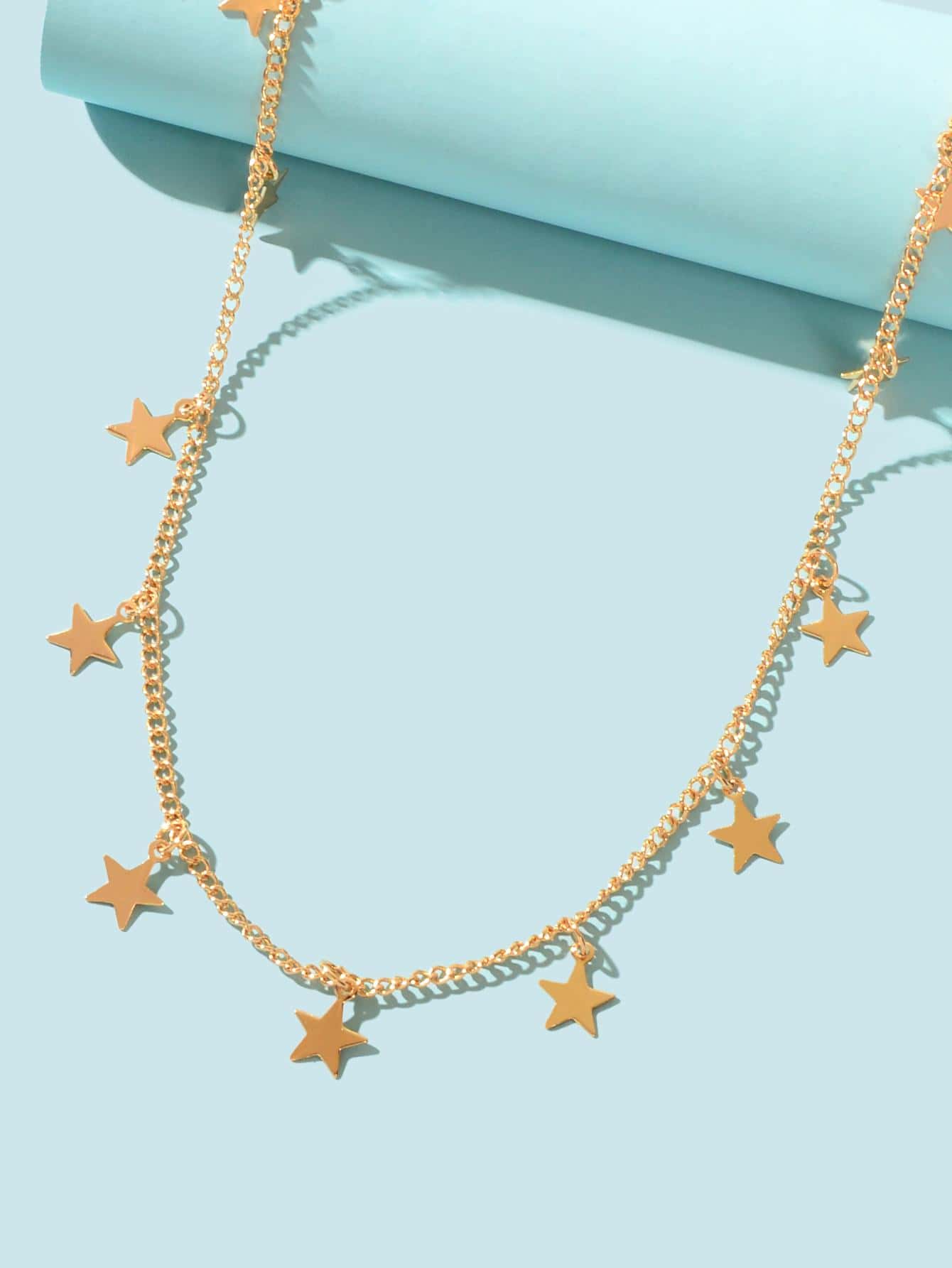 Shine Bright Necklace with Multiple Small Star Pendants Celestial Charm Jewelry-2