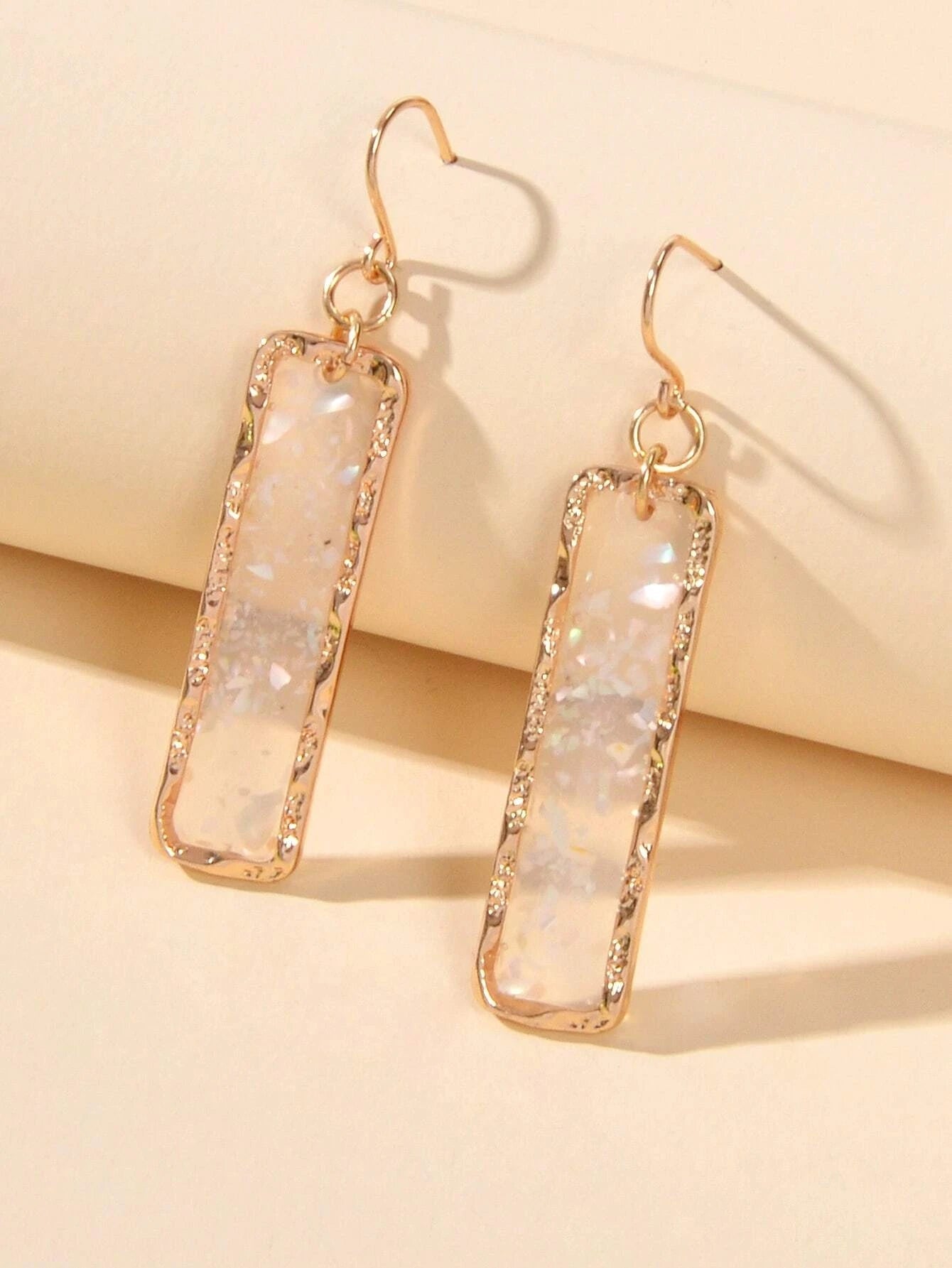Feelontop Transparent Geometric Square Drop Dangle Earrings Stunning Jewellery-3