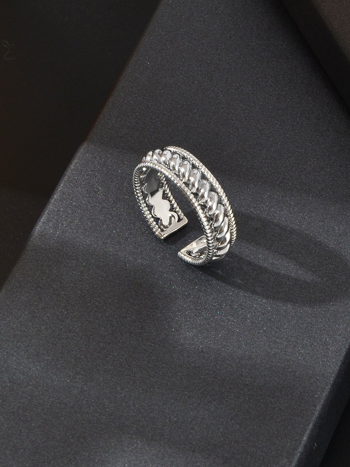 Bold Statement: Unique Adjustable Wide Band Ring - Express Your Style-2