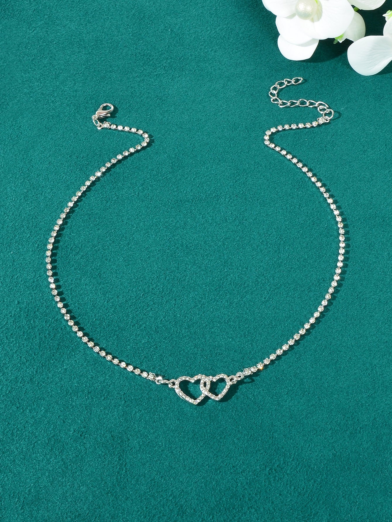 Heart-Shaped Pendant Multi-Charm Necklace Versatile Love Collection Jewellery-3