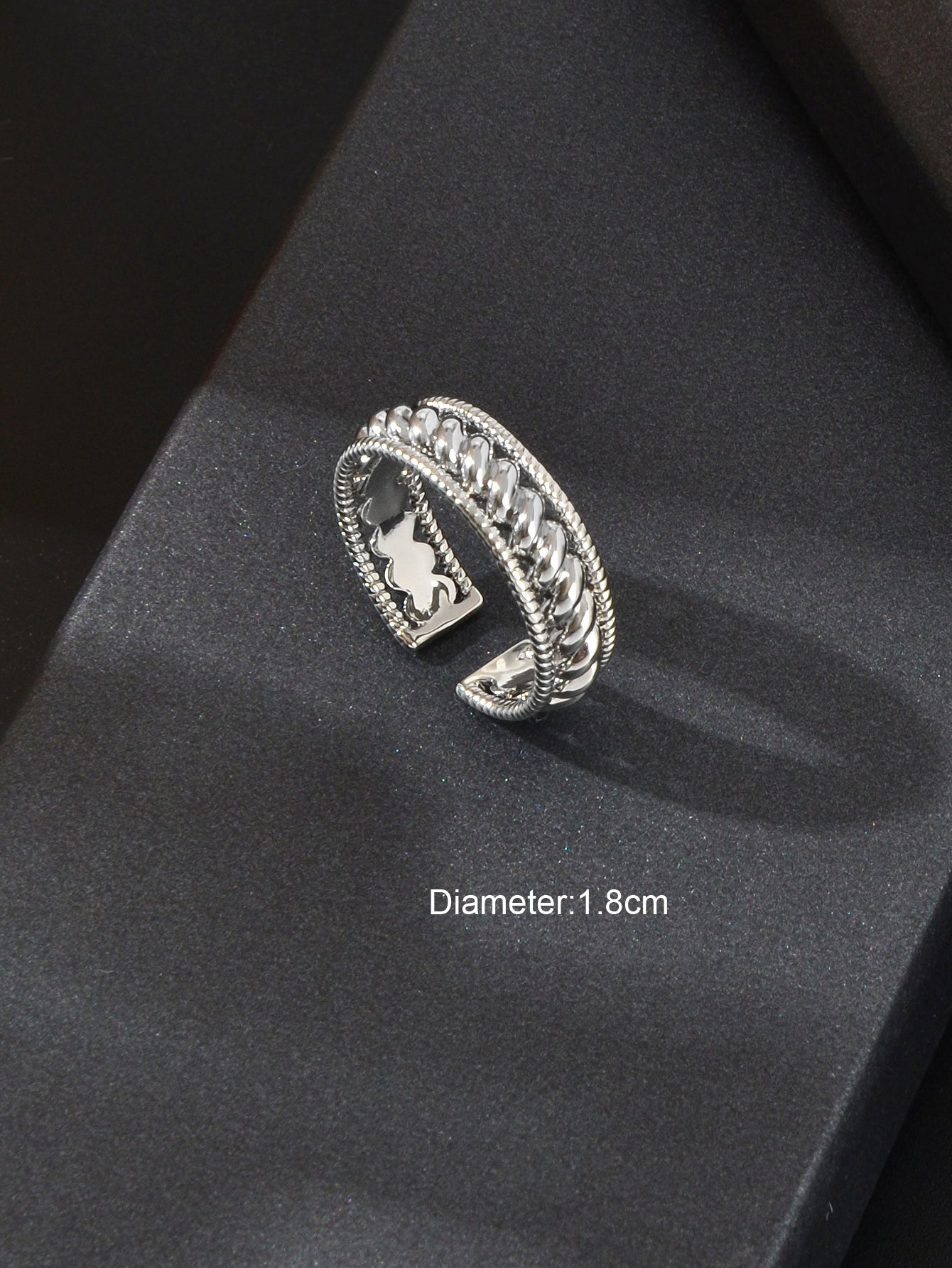 Bold Statement: Unique Adjustable Wide Band Ring - Express Your Style-3