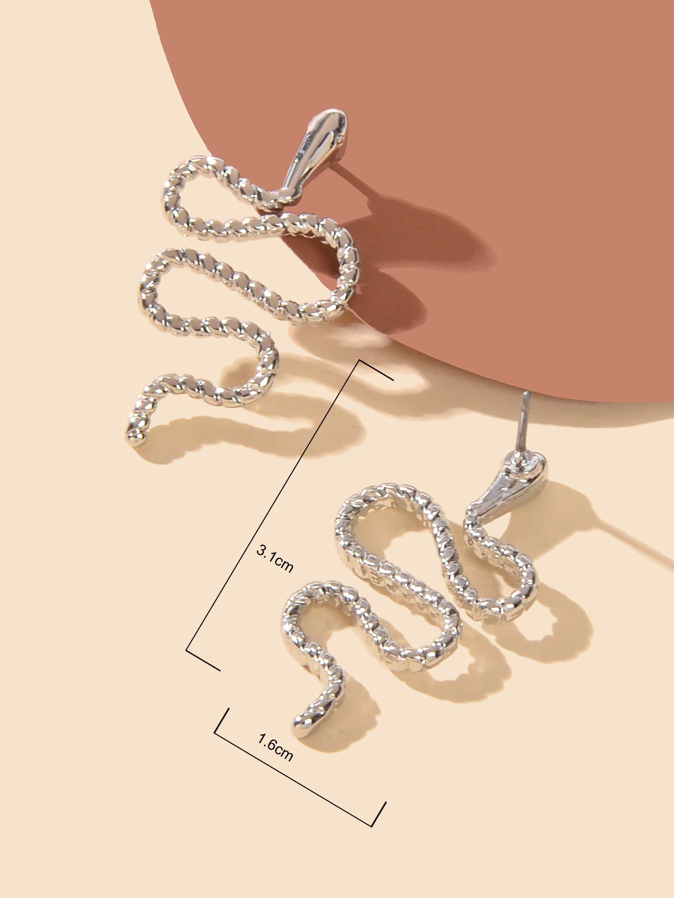Silver Snake Stud Punk Gothic Earrings Gifts Teens Girls Jewellery Accessories-2