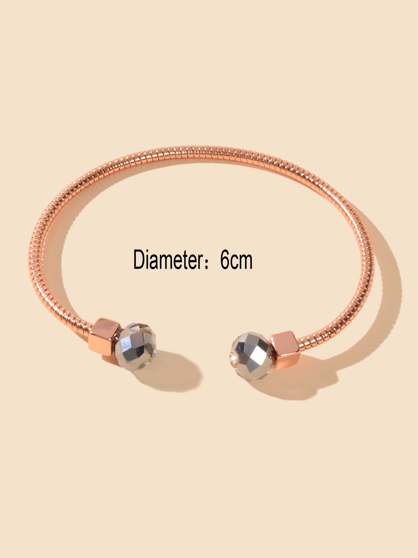 Rosegold Open Cuff Bangle Bracelet Minimalist Trendy Party Decoration Jewellery-2