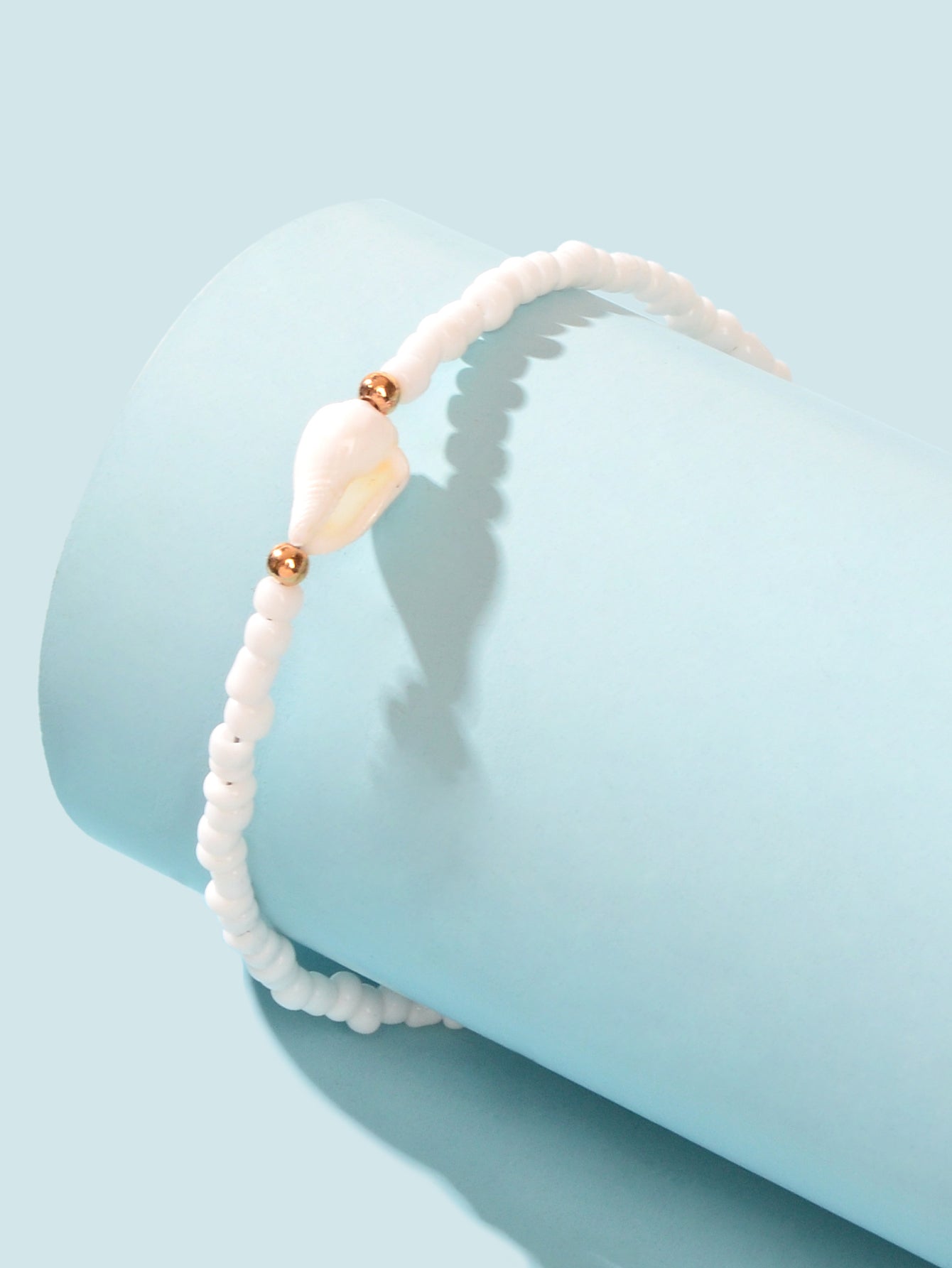 Ethnic Handmade Boho White Seed Beads Shell African Bracelets Hand Accessories-2
