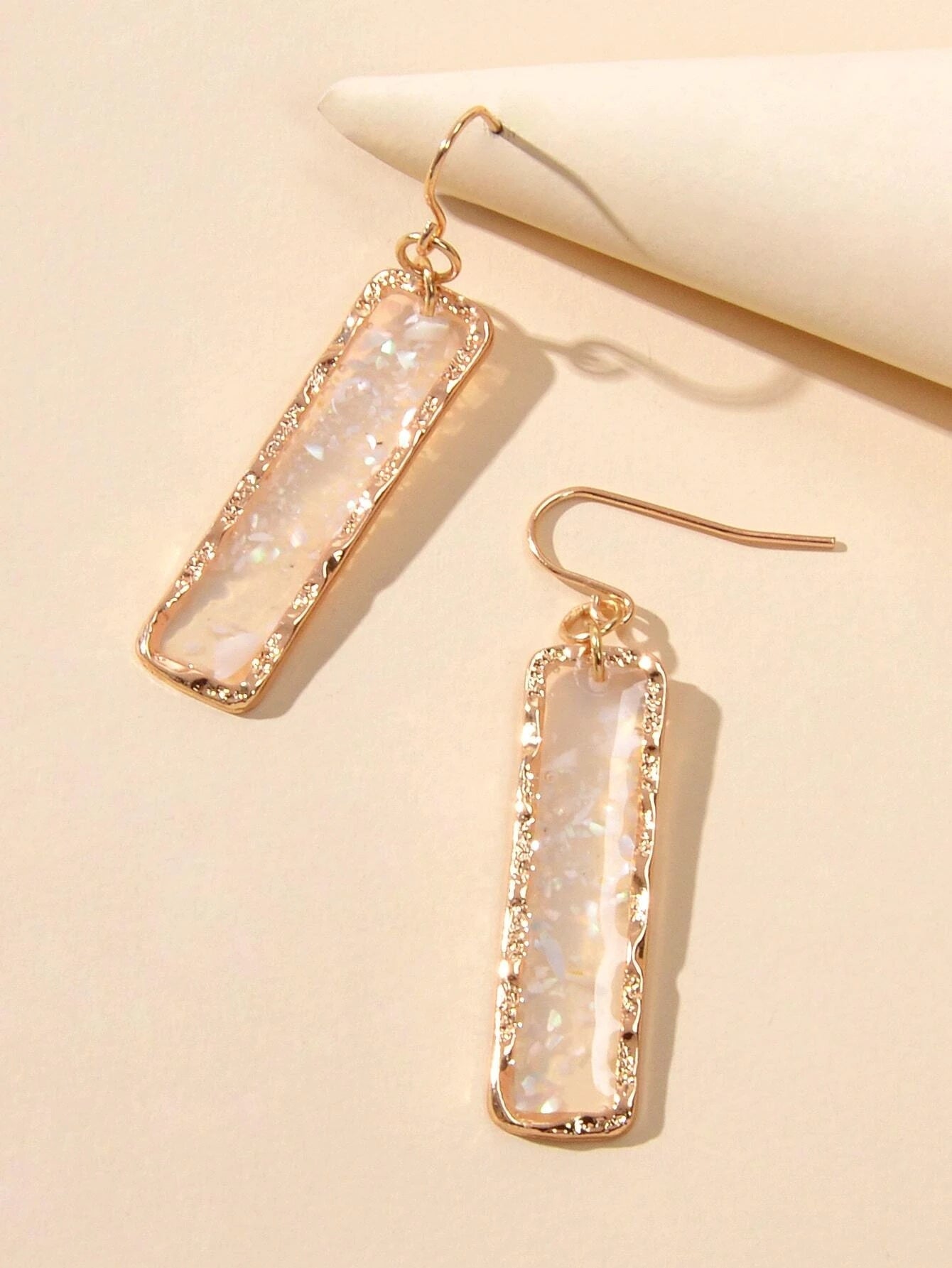 Feelontop Transparent Geometric Square Drop Dangle Earrings Stunning Jewellery-4