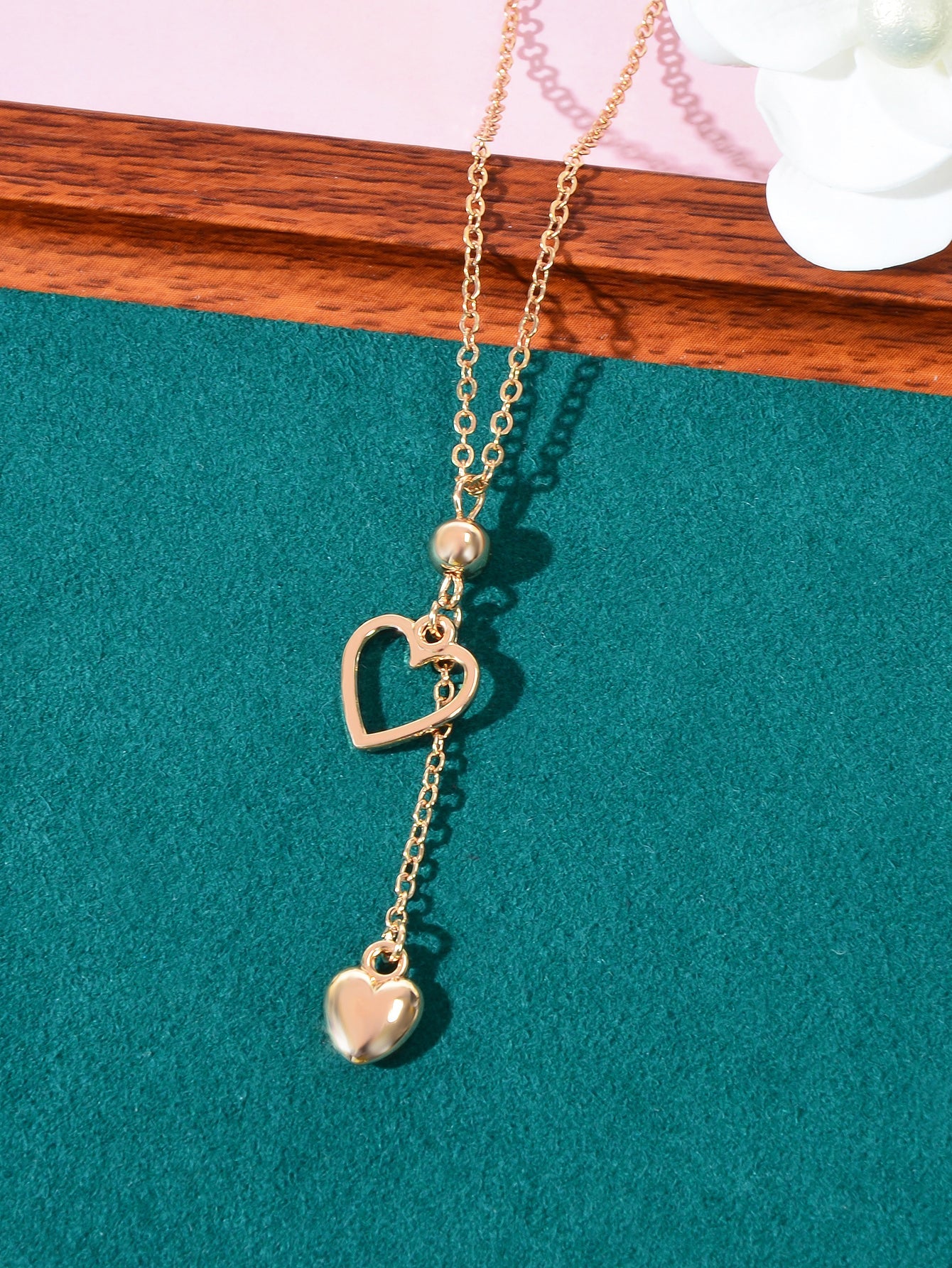 Heart-Shaped Pendant Multi-Charm Necklace Versatile Love Collection Jewellery-5