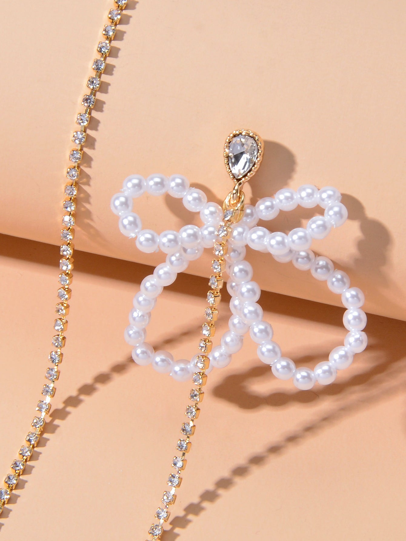Pearl Butterfly Tassel Dangle Earrings Elegant Playful Jewelry-3