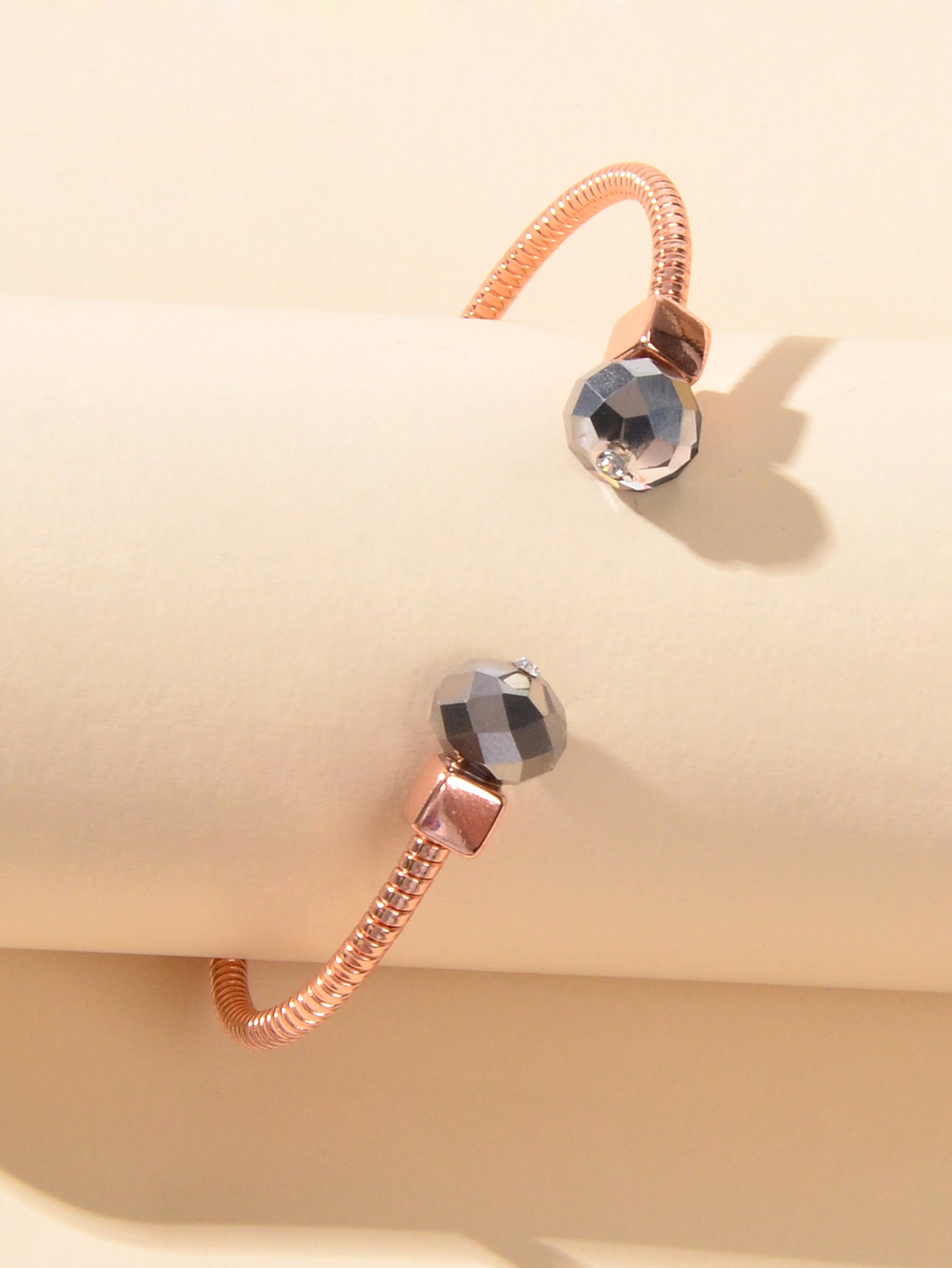 Rosegold Open Cuff Bangle Bracelet Minimalist Trendy Party Decoration Jewellery-3