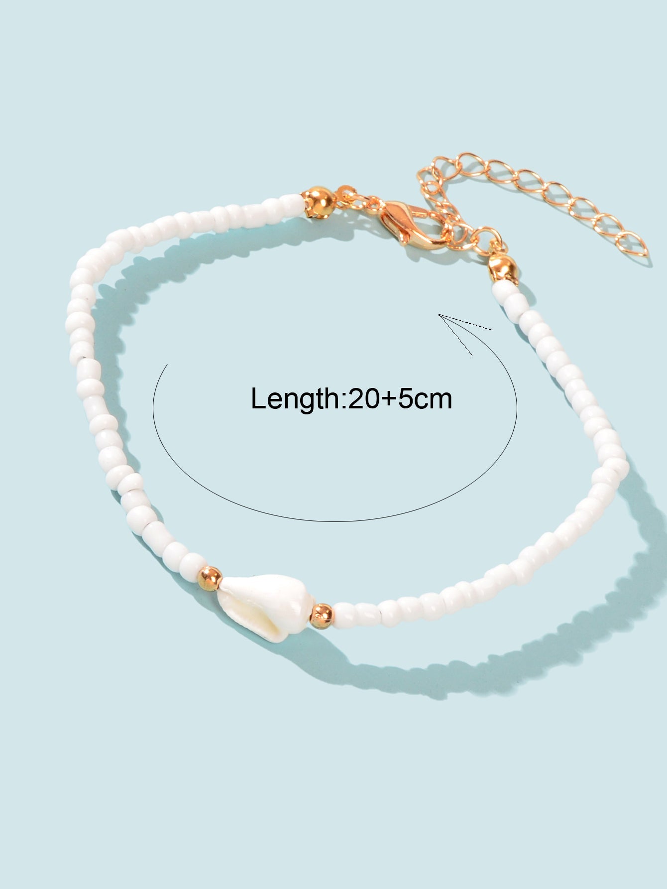 Ethnic Handmade Boho White Seed Beads Shell African Bracelets Hand Accessories-3