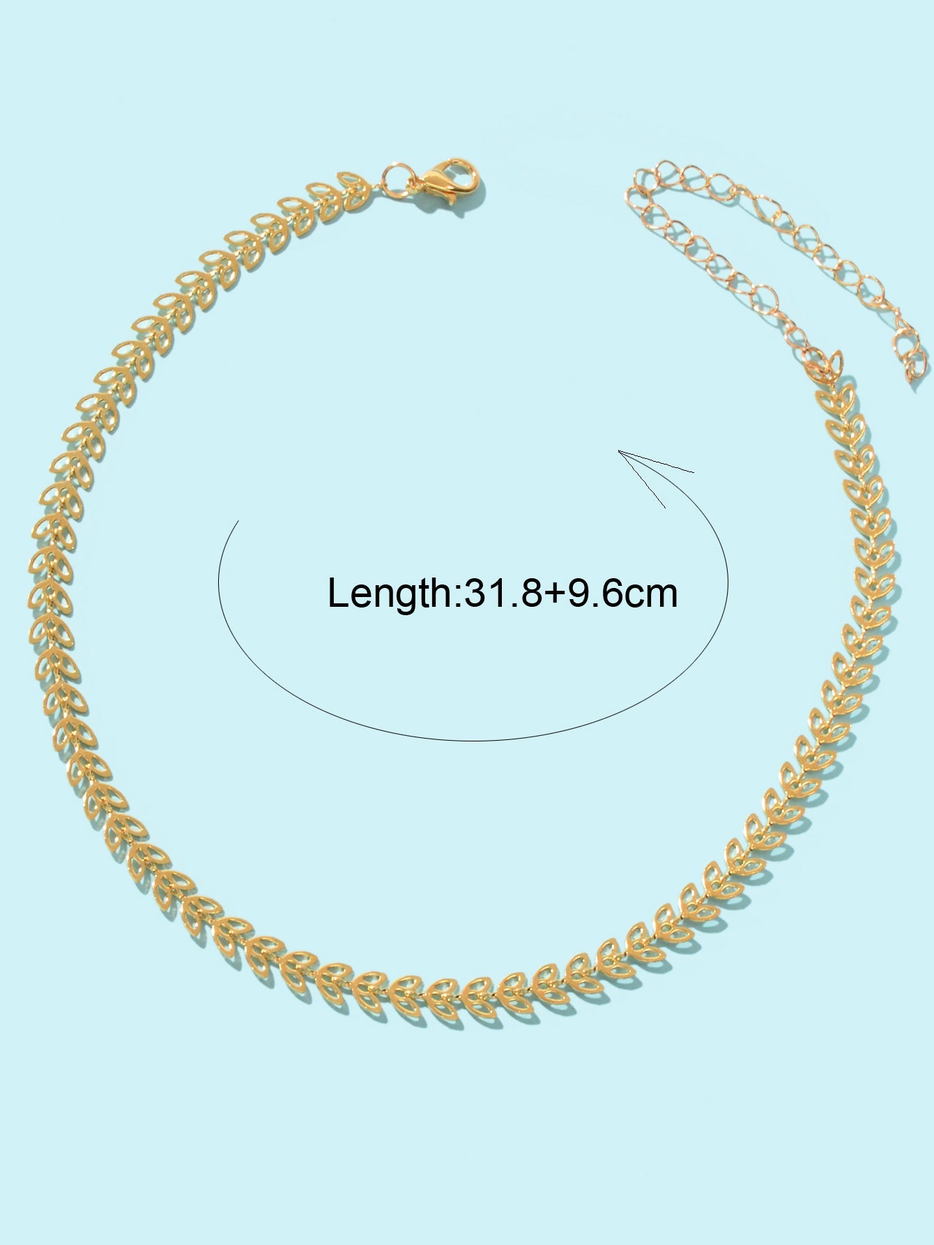 Minimalist Hollow Leaf Gold Chain Short Clavicle Necklace Party Choker Jewellery-3