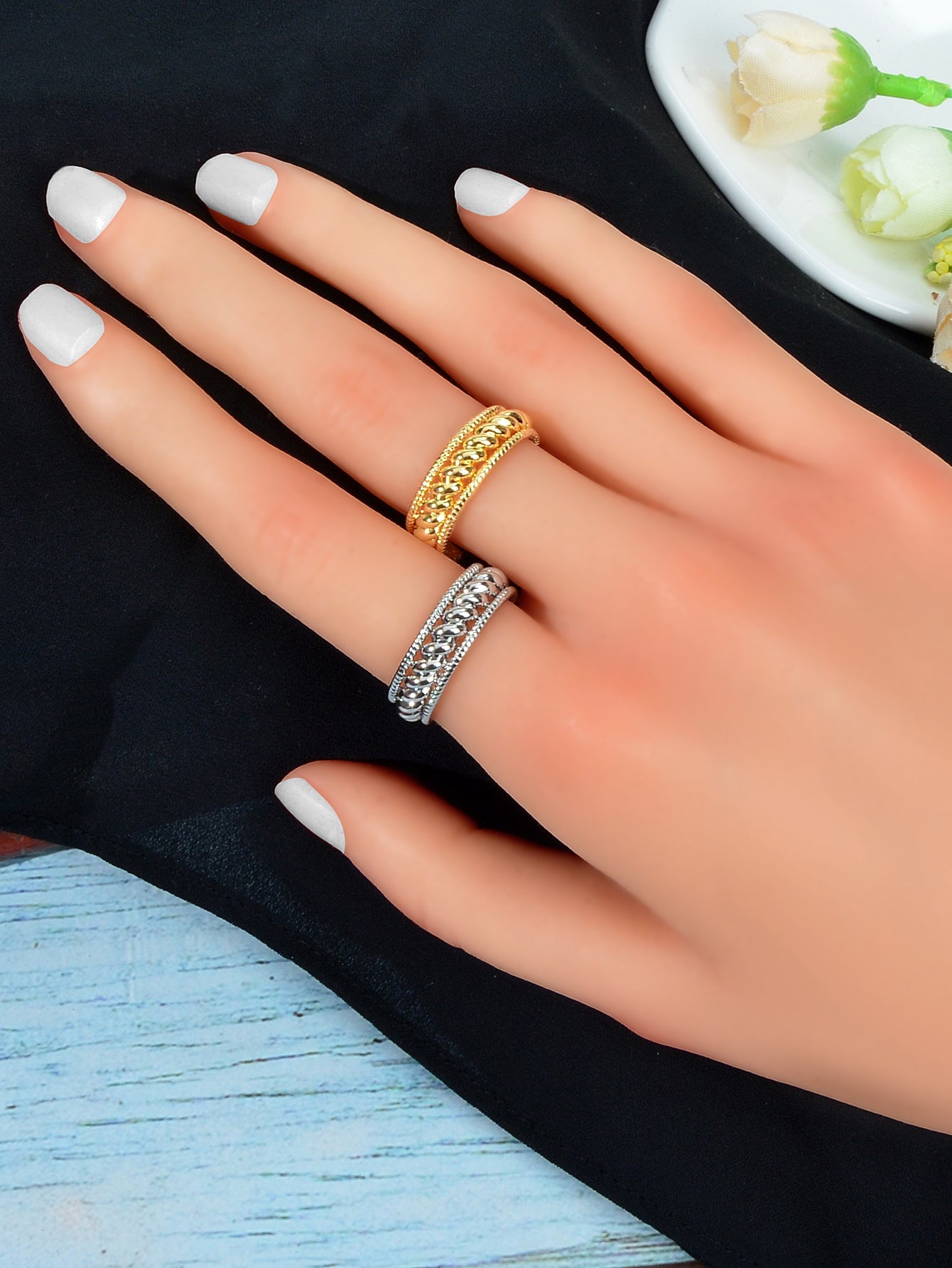 Bold Statement: Unique Adjustable Wide Band Ring - Express Your Style-4