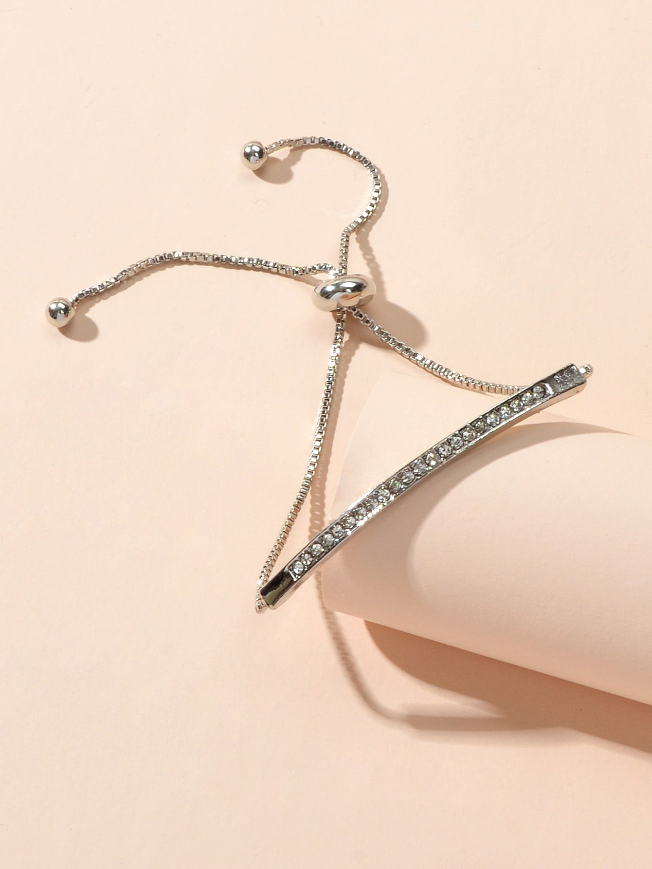 Ladies Jewellery Rhinestone Gold Silver Chain Strip Charm Adjustable Bracelet-3