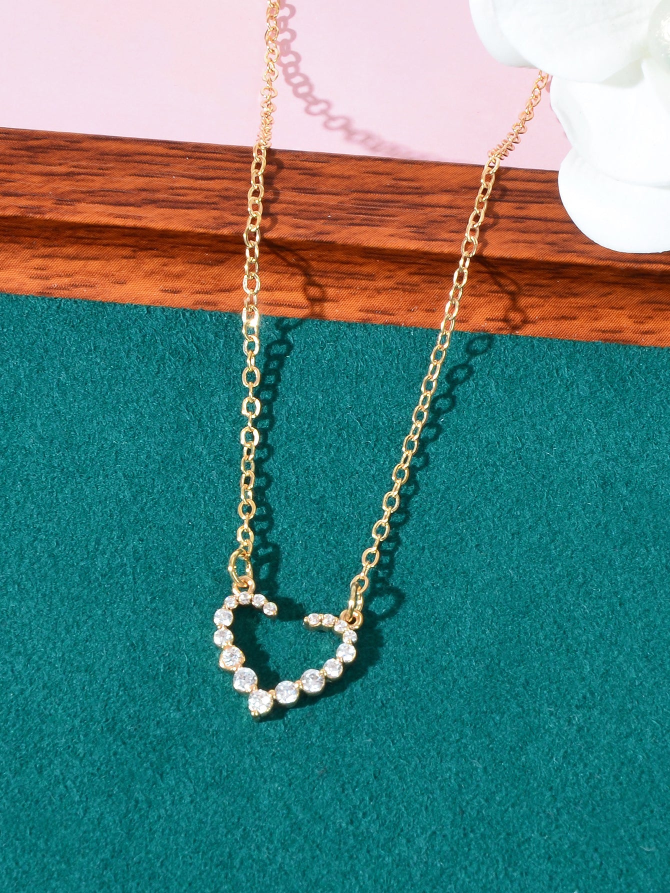 Heart-Shaped Pendant Multi-Charm Necklace Versatile Love Collection Jewellery-7