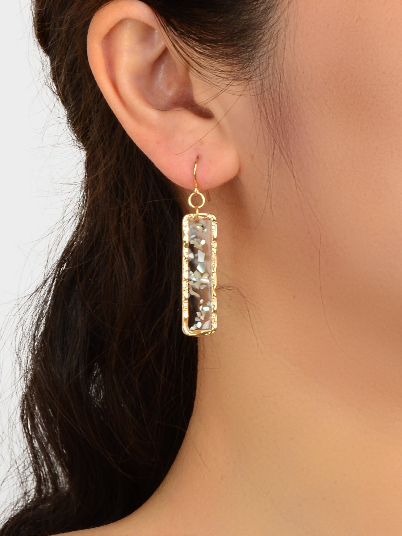 Feelontop Transparent Geometric Square Drop Dangle Earrings Stunning Jewellery-0