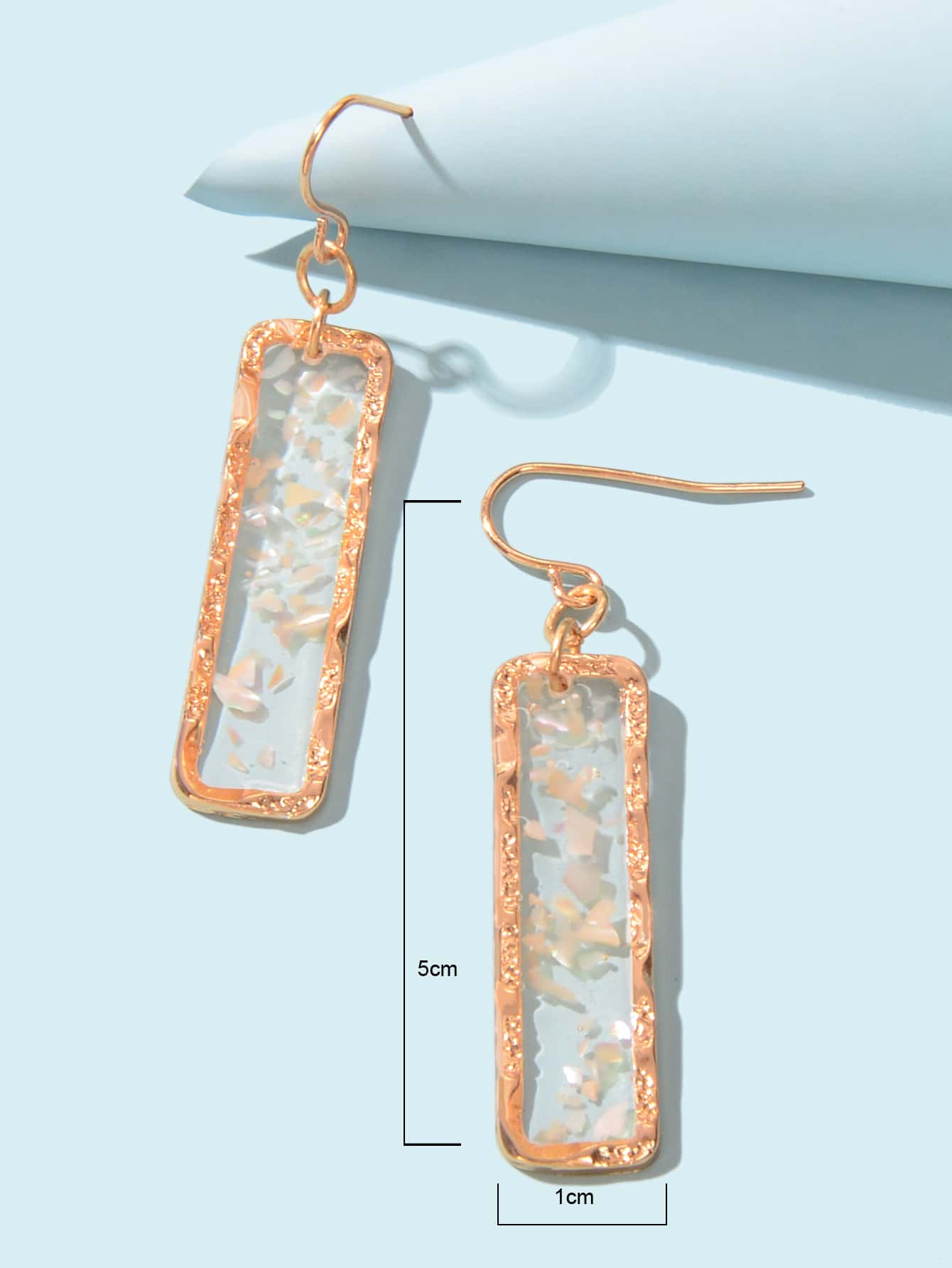 Feelontop Transparent Geometric Square Drop Dangle Earrings Stunning Jewellery-2