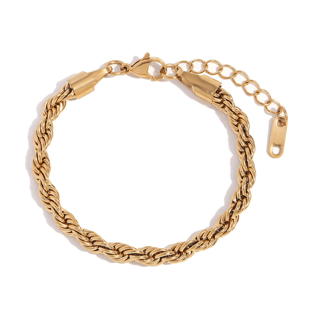 Pearls Moonstone Gold Layering Bracelets Waterproof, 18K Gold Plated-7