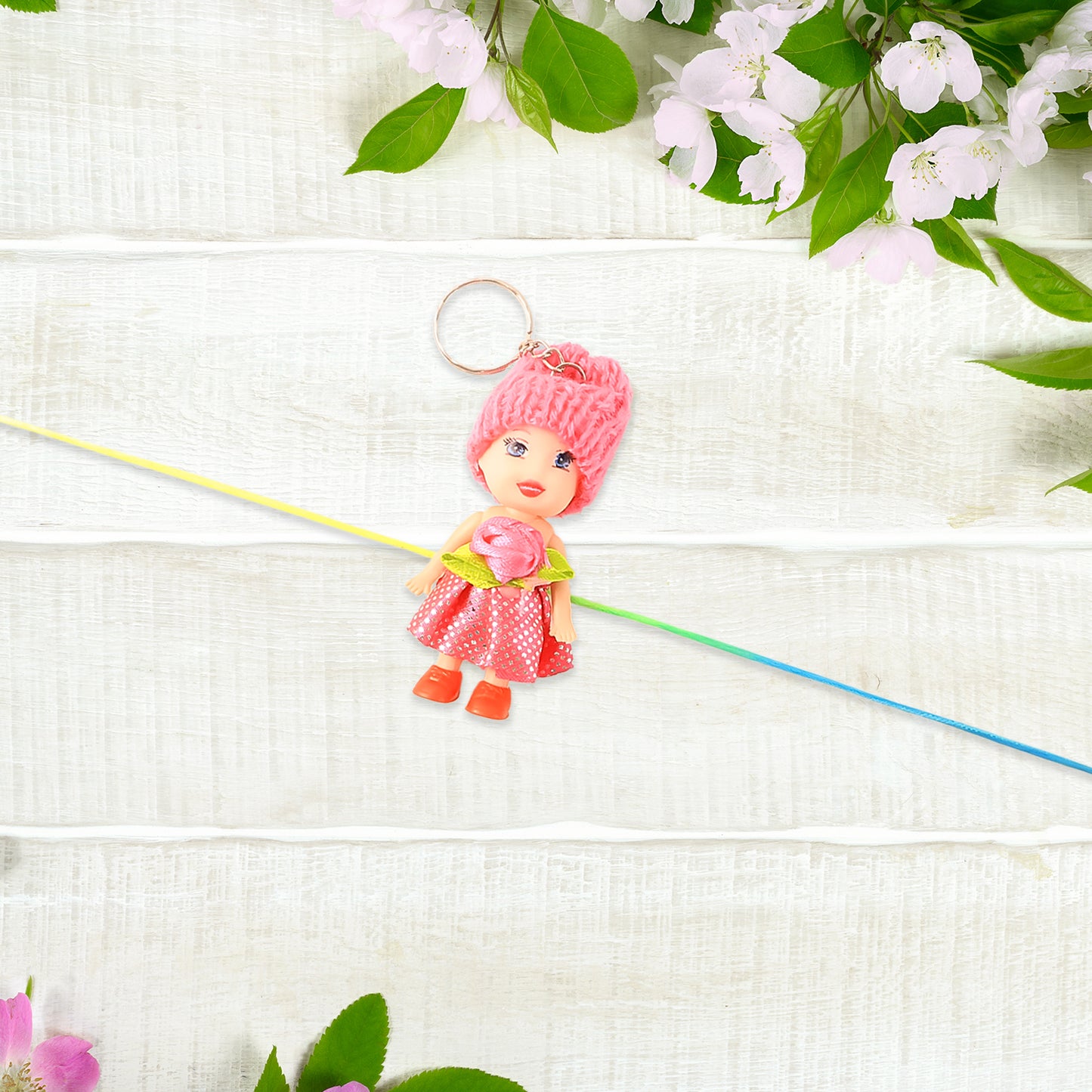 Multifunction Doll Rakhi For Kids Cute Soft Toy Rakhi With Keychain Use Decorative Fancy Rakhi Cum Keyring For Boys Girls