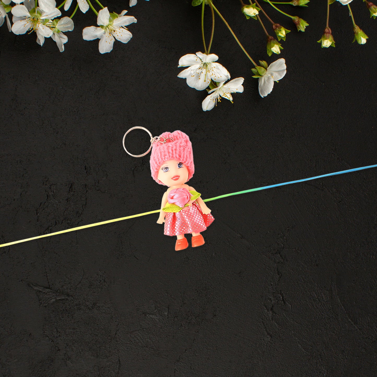 Multifunction Doll Rakhi For Kids Cute Soft Toy Rakhi With Keychain Use Decorative Fancy Rakhi Cum Keyring For Boys Girls
