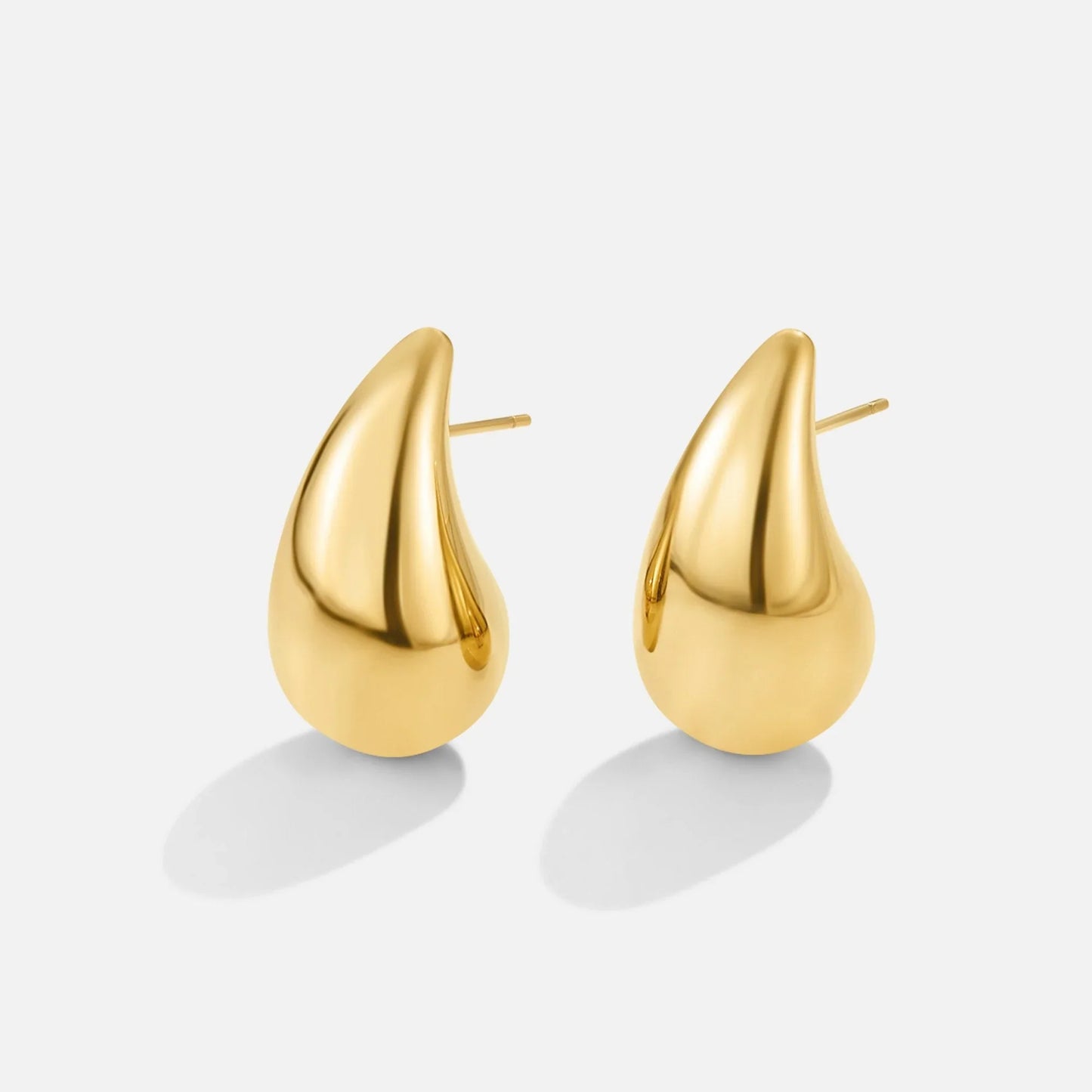 Elegant Gold Teardrop Earrings-2