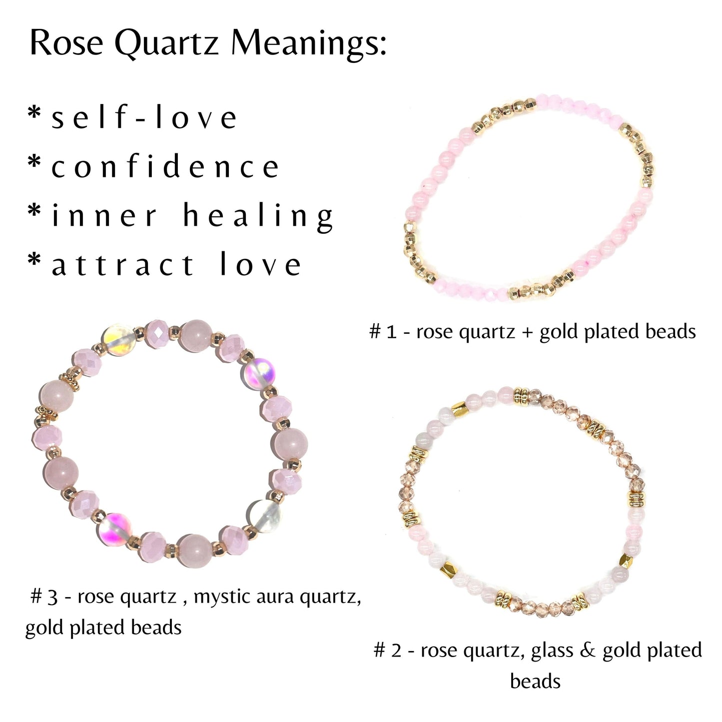 Rose Quartz, Evil Eye Build-Your-Own Bracelet Set-4