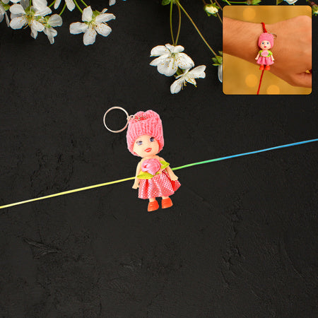 Multifunction Doll Rakhi For Kids Cute Soft Toy Rakhi With Keychain Use Decorative Fancy Rakhi Cum Keyring For Boys Girls