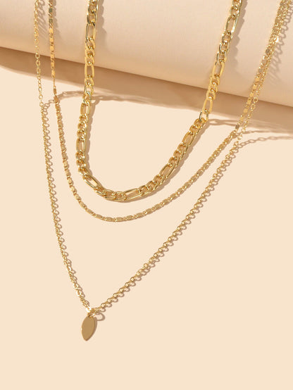 3pcs Boho Multi-Layer Choker Collar Drop Charm Bib Necklace Jewellery Party Gift-2