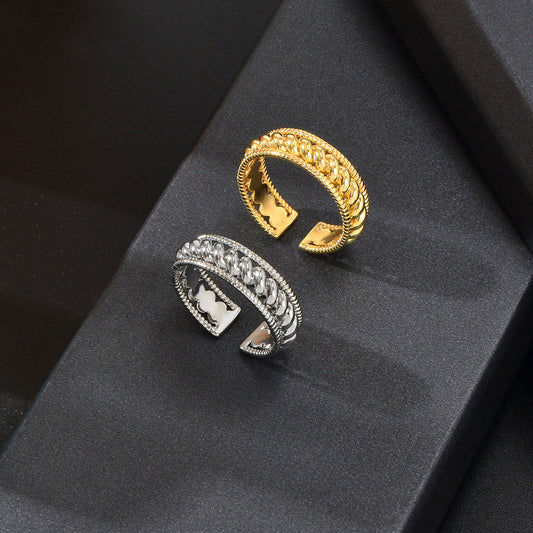 Bold Statement: Unique Adjustable Wide Band Ring - Express Your Style-0