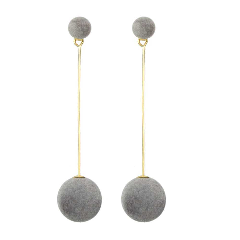 Simple Dangling Light Solid Ball Earrings Elegant Bead Stud Jewelry-8