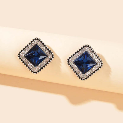 Dazzling Sophistication: Handcrafted Rhinestone Stud Earrings for Effortless Glamour and Timeless Style-1