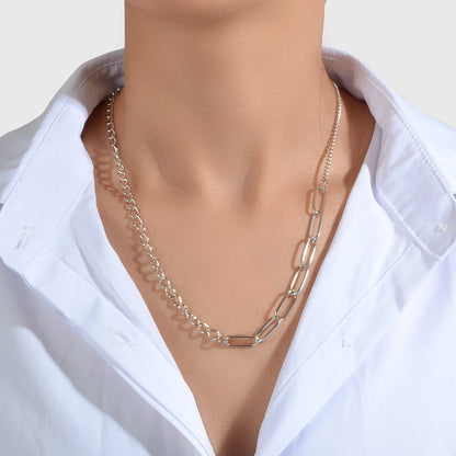 Good Quality Silver Thick Chain Necklace Women Collar Party Decoration Accessory-0