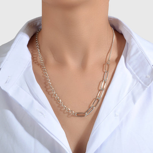 Good Quality Silver Thick Chain Necklace Women Collar Party Decoration Accessory-0