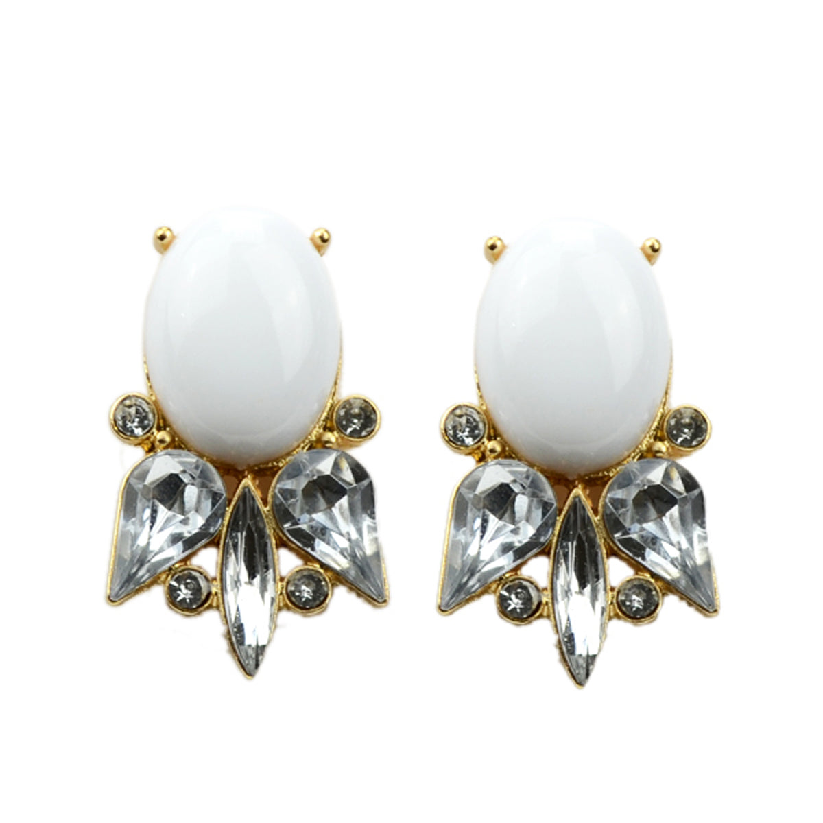 Retro Style Colorful Crystal Geometric Stud Earrings Party Fesvital Jewelry Gift-5