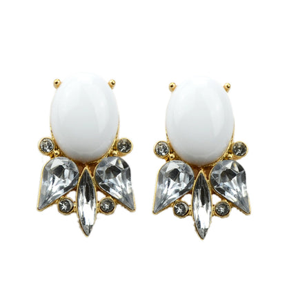 Retro Style Colorful Crystal Geometric Stud Earrings Party Fesvital Jewelry Gift-5