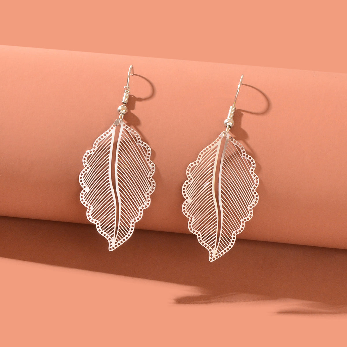 Hollow out Gold Tropical Leaf Drop Earrings Eardrop Accessories Dainty Jewellery-5